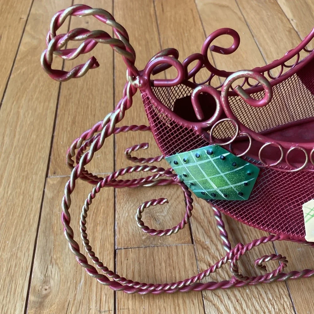 Metal Patchwork Sleigh Centerpiece - Picture 4 of 10